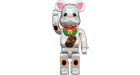 Bearbrick Maneki Neko Versilbert Leuchtend 400%