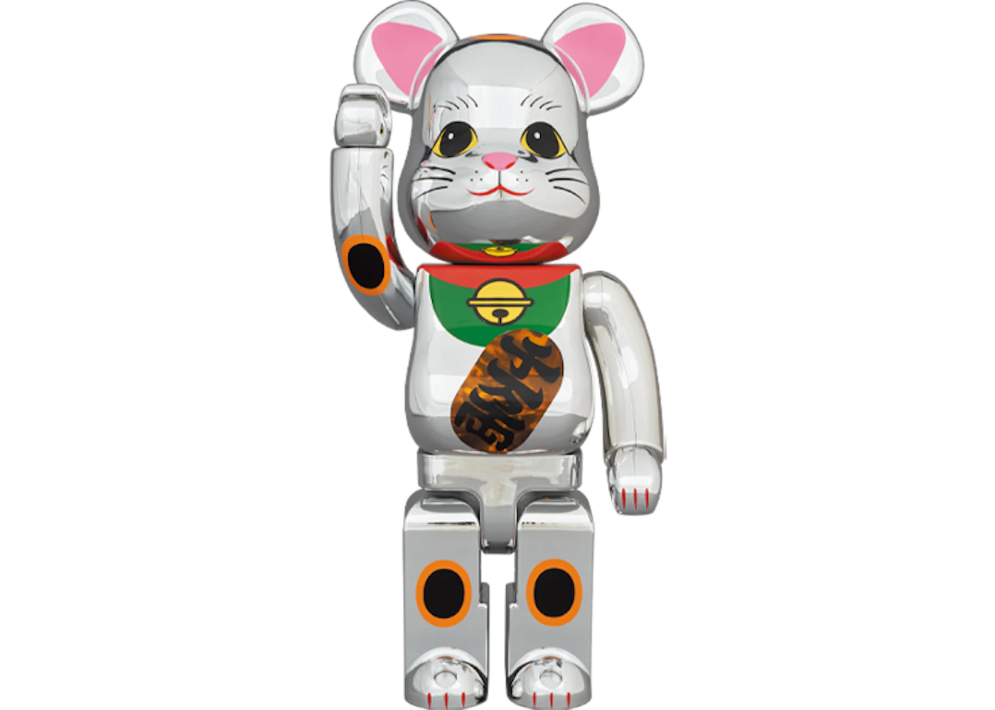 Bearbrick-Maneki-Neko-Silver- Bearbrick-Maneki-Neko-Silver-