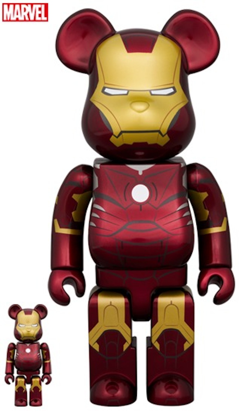 Bearbrick Marvel The Infinity Saga Iron Man Mark III 100% & 400% Set - US