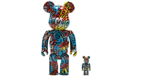 Bearbrick Medicom Keith Haring DesignerCon Exclusive 100% & 400% Set Multi