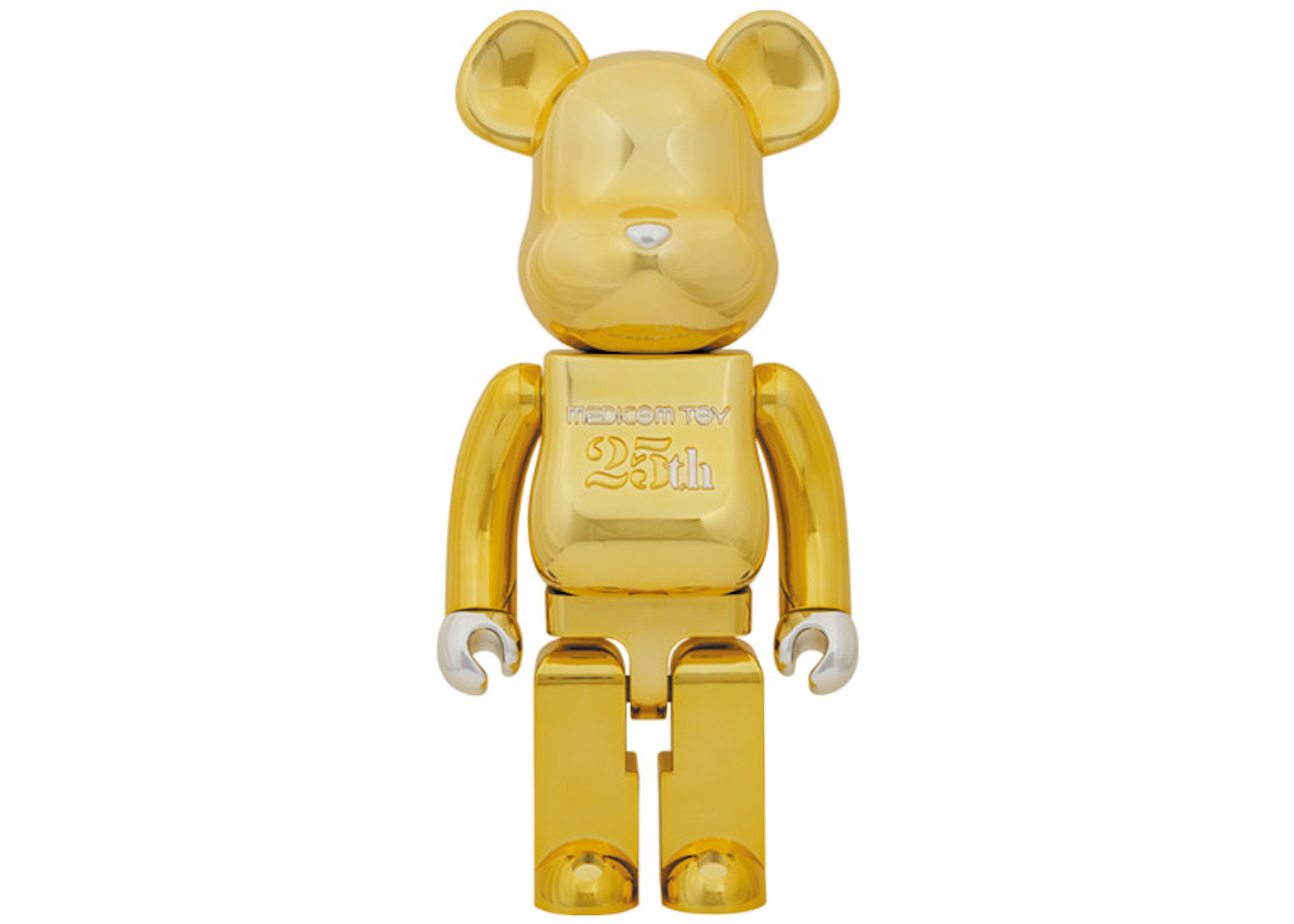 Bearbrick Medicom Toy 25th Anniversary 1000% Gold Chrome