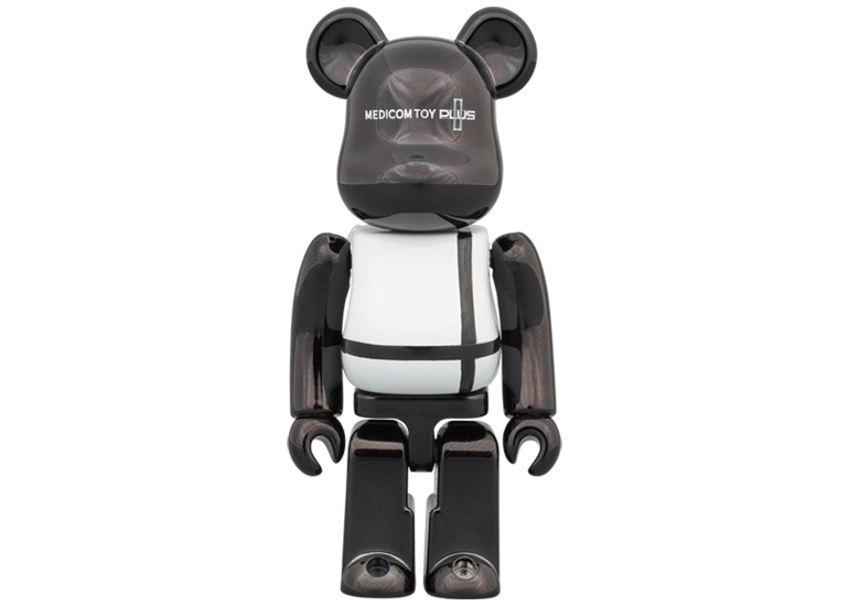 Bearbrick Medicom Toy Plus 100% & 400% Set Black Chrome Ver. - GB