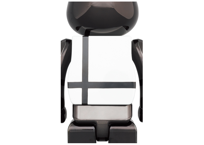 Bearbrick Medicom Toy Plus 100% & 400% Set Black Chrome Ver. - TW