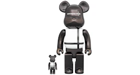 Bearbrick Medicom Toy Plus 100% & 400% Set Black Chrome Ver.