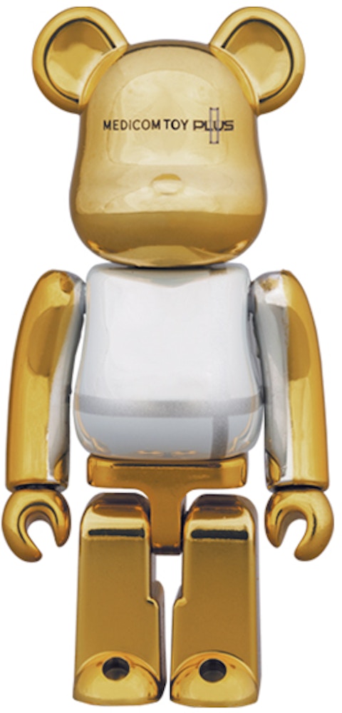 Bearbrick Medicom Toy Plus 100% & 400% Set Gold Chrome Ver. - SS21