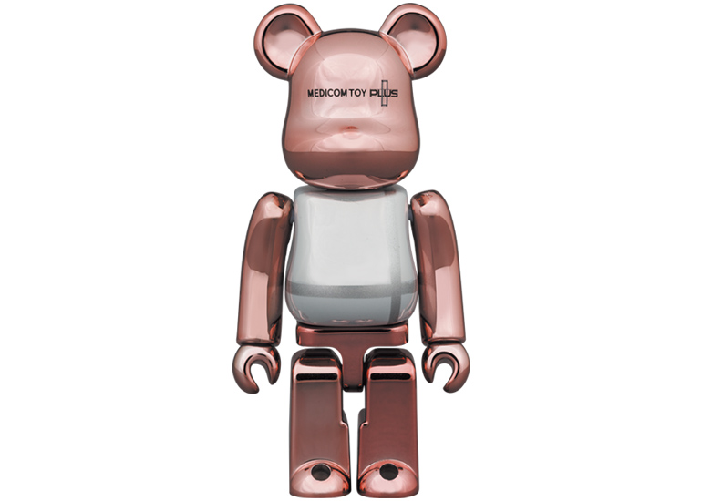 Bearbrick Medicom Toy Plus 100% & 400% Set Pink Gold Chrome Ver. - US