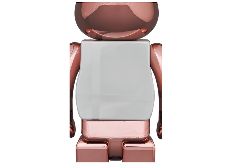 Bearbrick Medicom Toy Plus 100% u0026 400% Set Pink Gold Chrome Ver. - GB