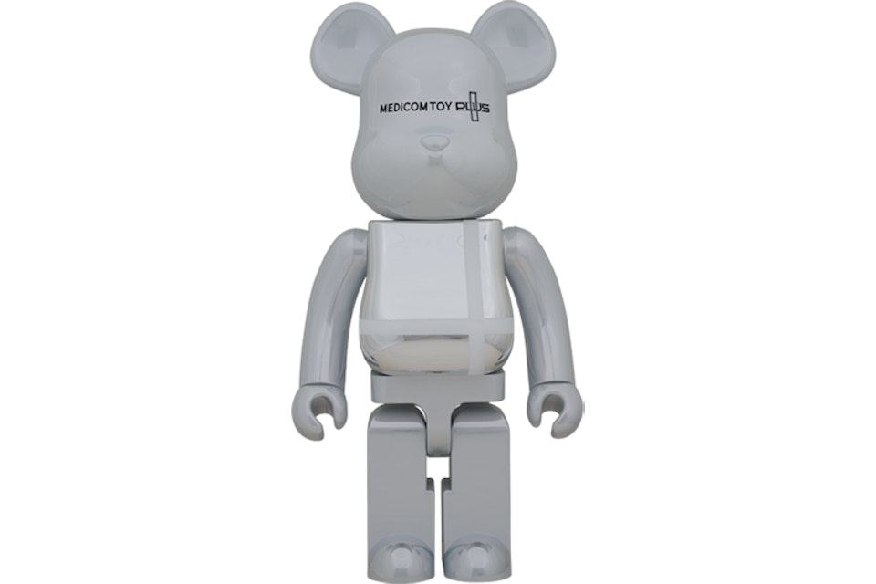 Bearbrick Medicom Toy Plus 1000% White Chrome Ver.