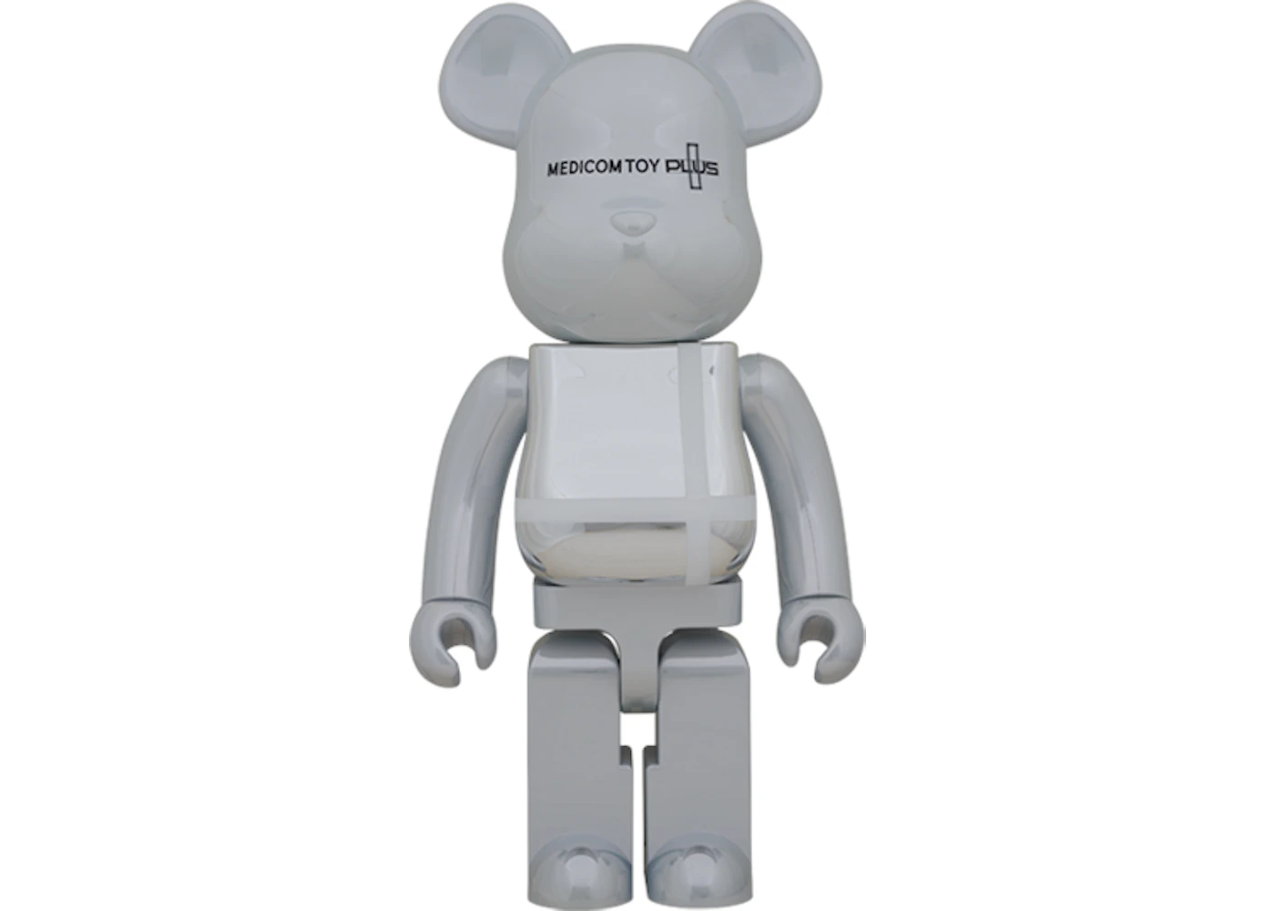 Bearbrick Medicom Toy Plus 1000% White Chrome Ver. - US