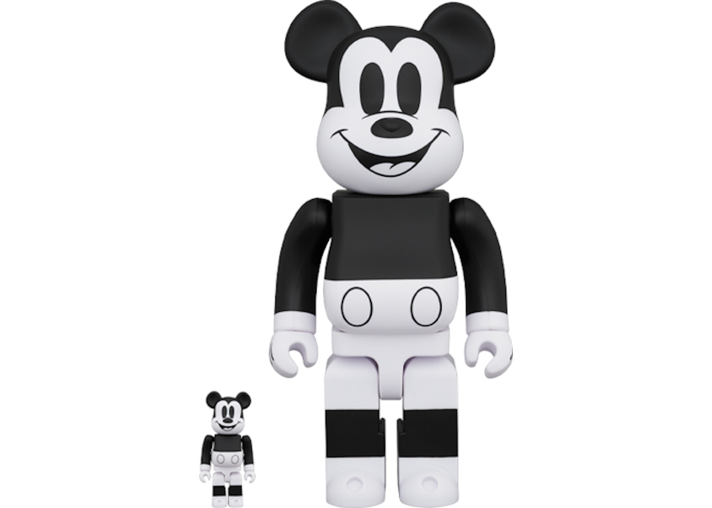Bearbrick Mickey Mouse 2020 100% & 400% Set B&W Ver.