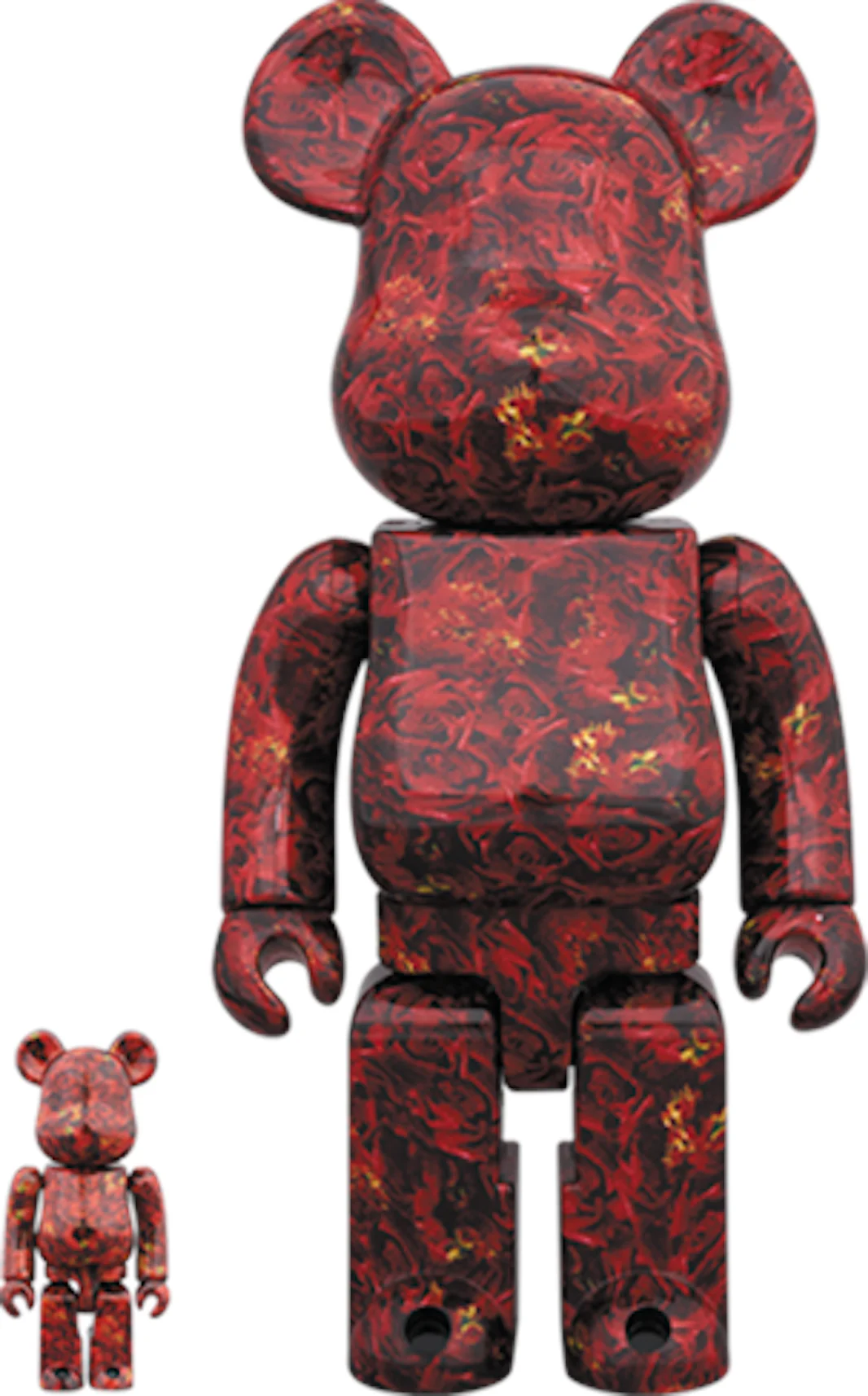 Bearbrick Mika Ninagawa Leather Rose 100% & 400% Set Red - US