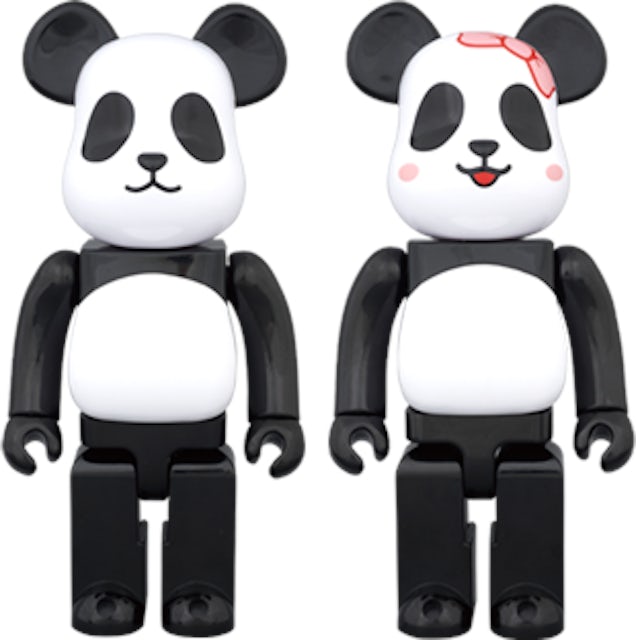 Bearbrick Milk Panda Boy & Girl 400% Black/White - GB