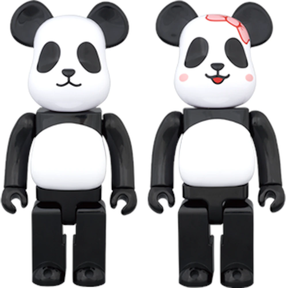 Bearbrick Milk Panda Boy & Girl 400% Black/White