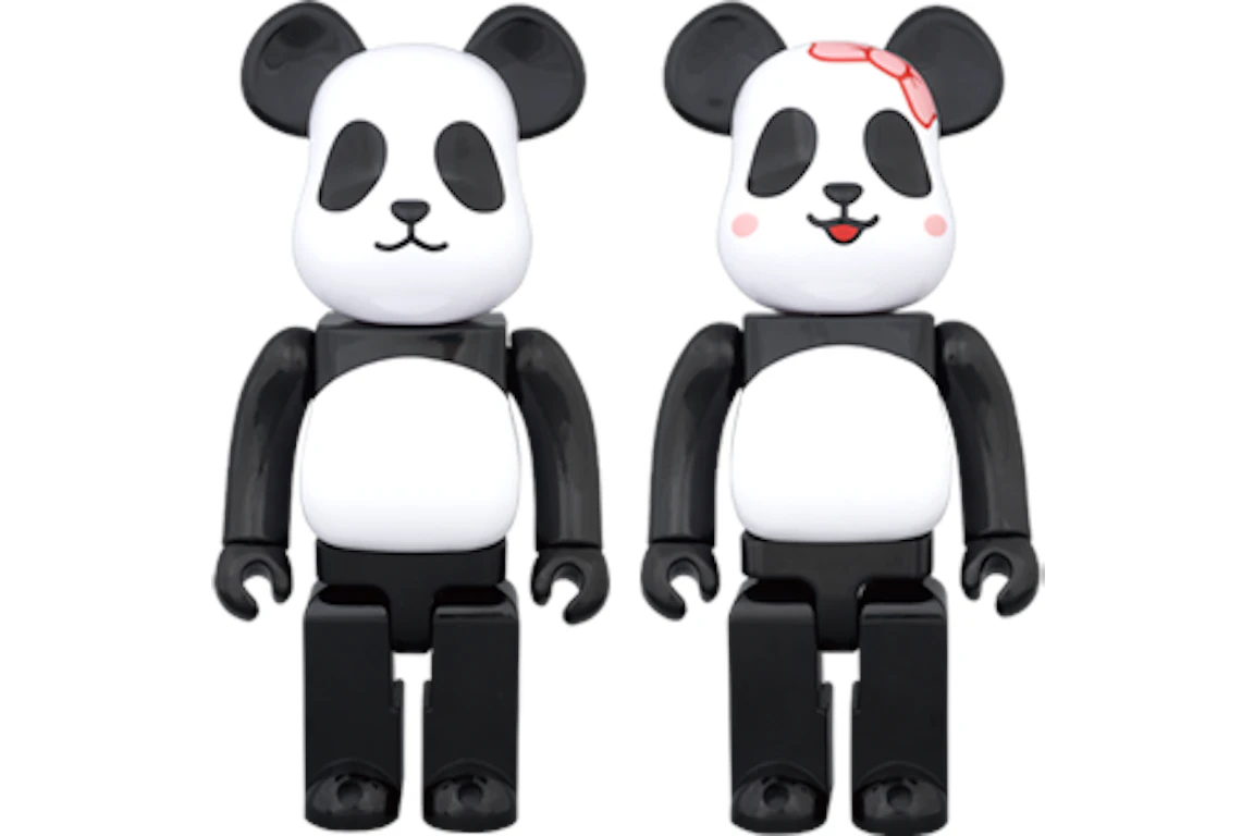 Bearbrick Milk Panda Boy & Girl 400% Black/White
