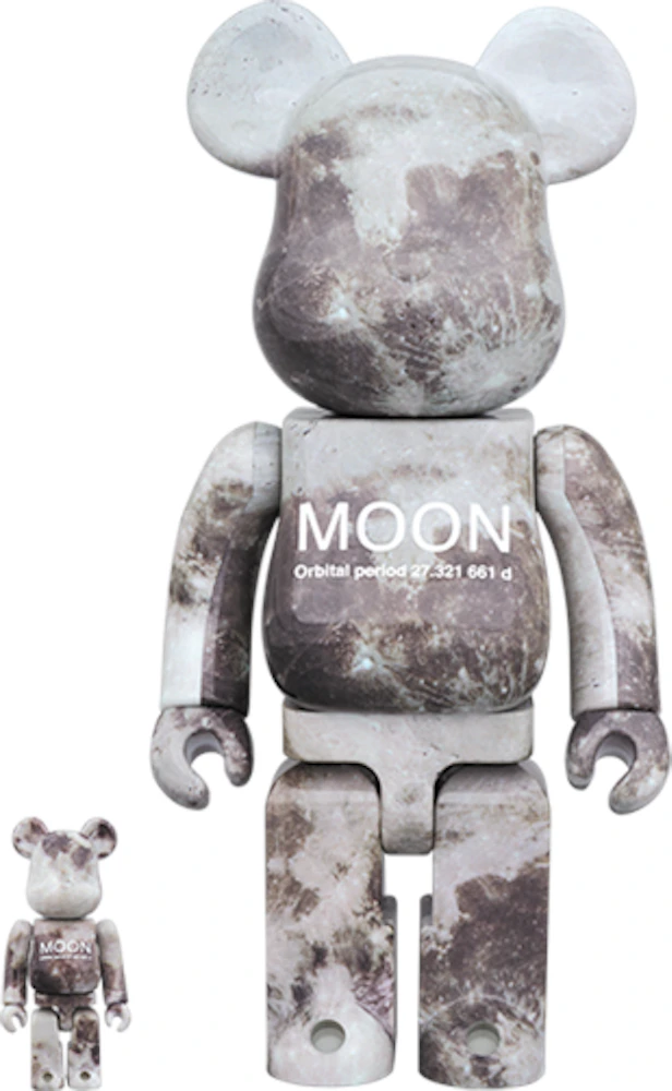 Bearbrick Moon 100% & 400% Grey - US