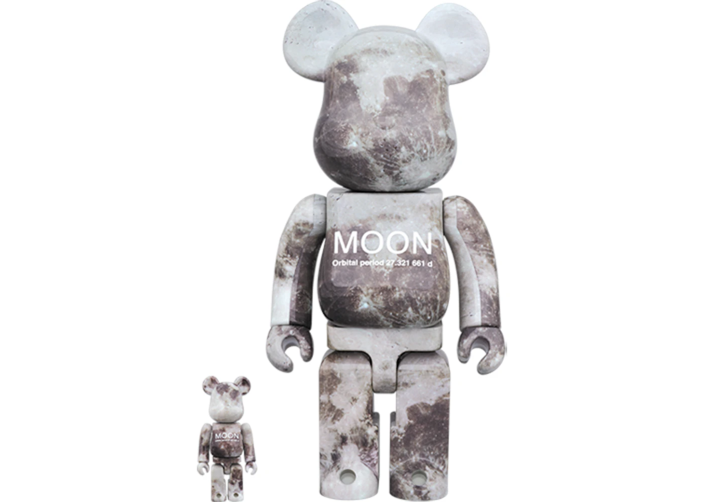 ヒ*ロ様 BE@RBRICK ベアブリック MOON 100%&400% Bearbrick Moon 100% & 400% Grey - US