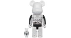 Bearbrick My First Baby 100% & 400% Set Black & White Chrome Ver.