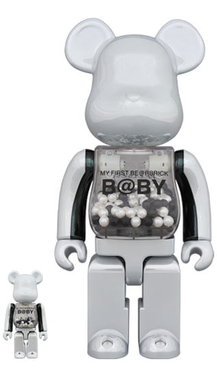 Bearbrick My First Baby Innersect Ver. 100% u0026 400% Set White - US