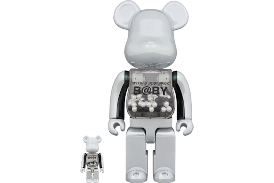 Bearbrick My First Baby Innersect Ver. 100% & 400% Set White