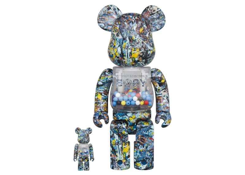 Bearbrick My First Baby Jackson Pollock Studio Ver. 100% & 400% Set Multi