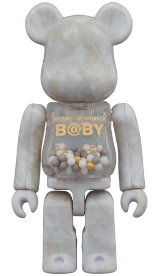 Bearbrick My First Baby Marble Ver. 100% & 400% Set White & Gold - US
