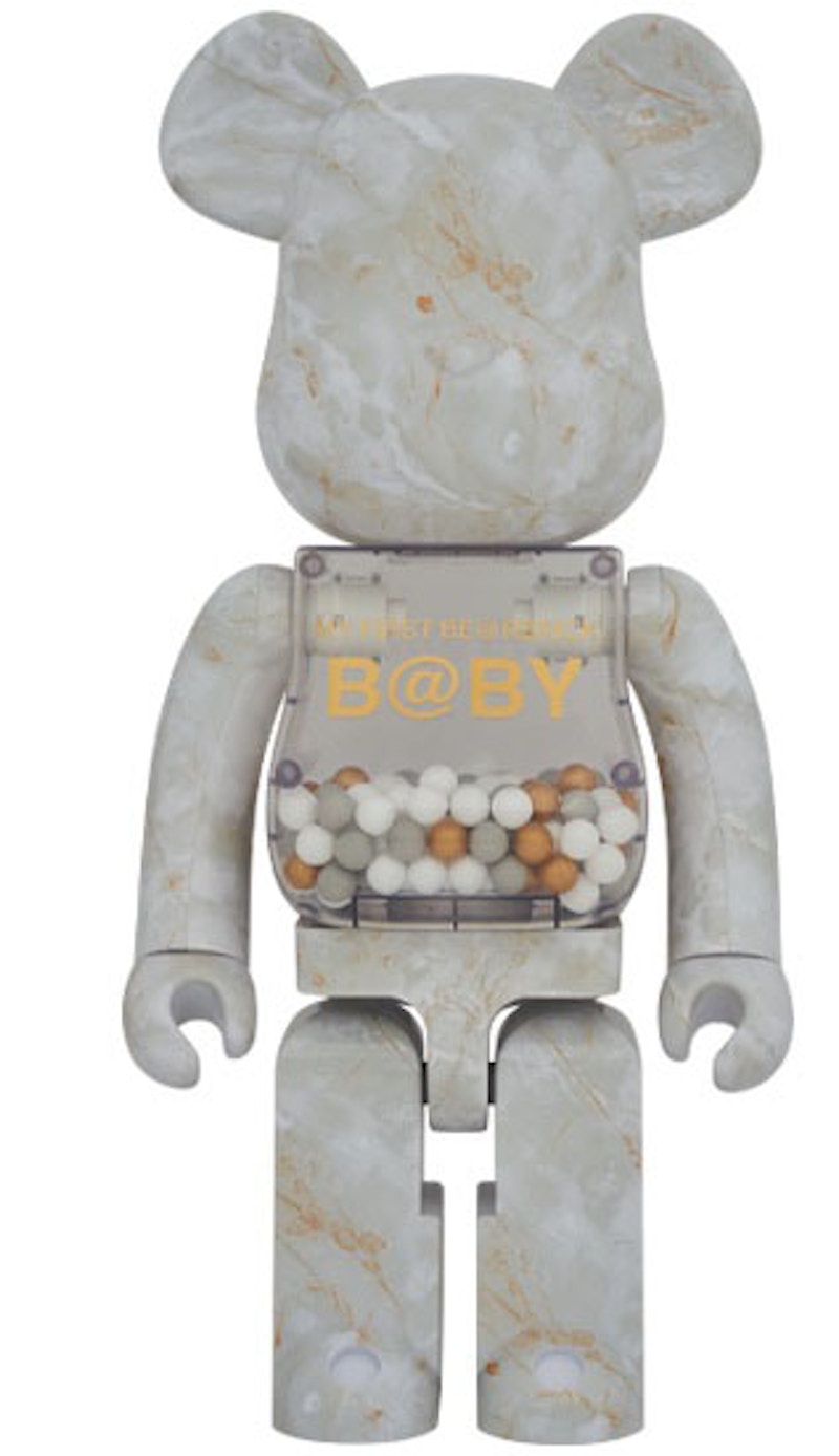 Bearbrick My First Baby Marble Ver. 1000% White & Gold - US