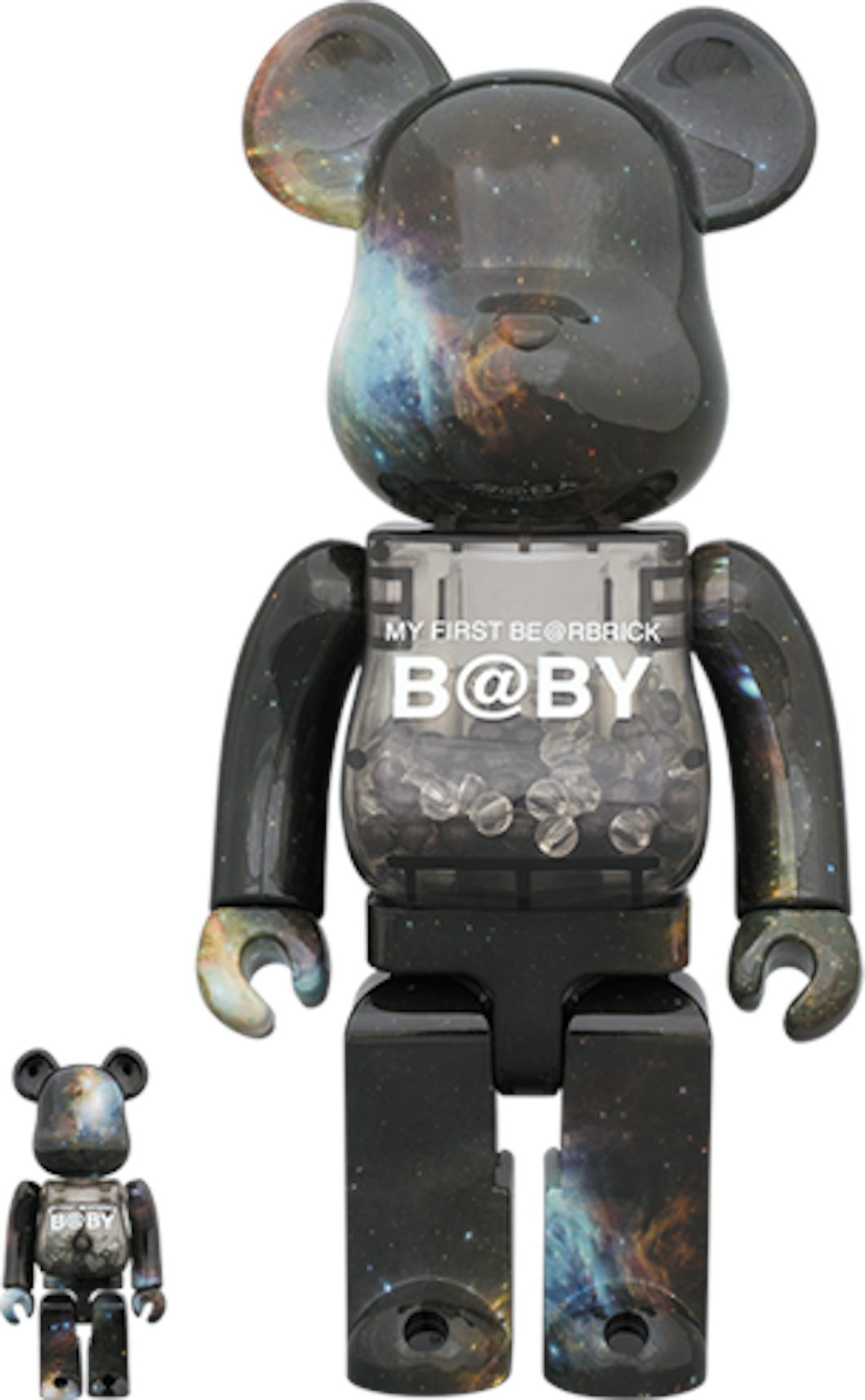 Bearbrick My First Bearbrick Baby Space Version 100% & 400% Black