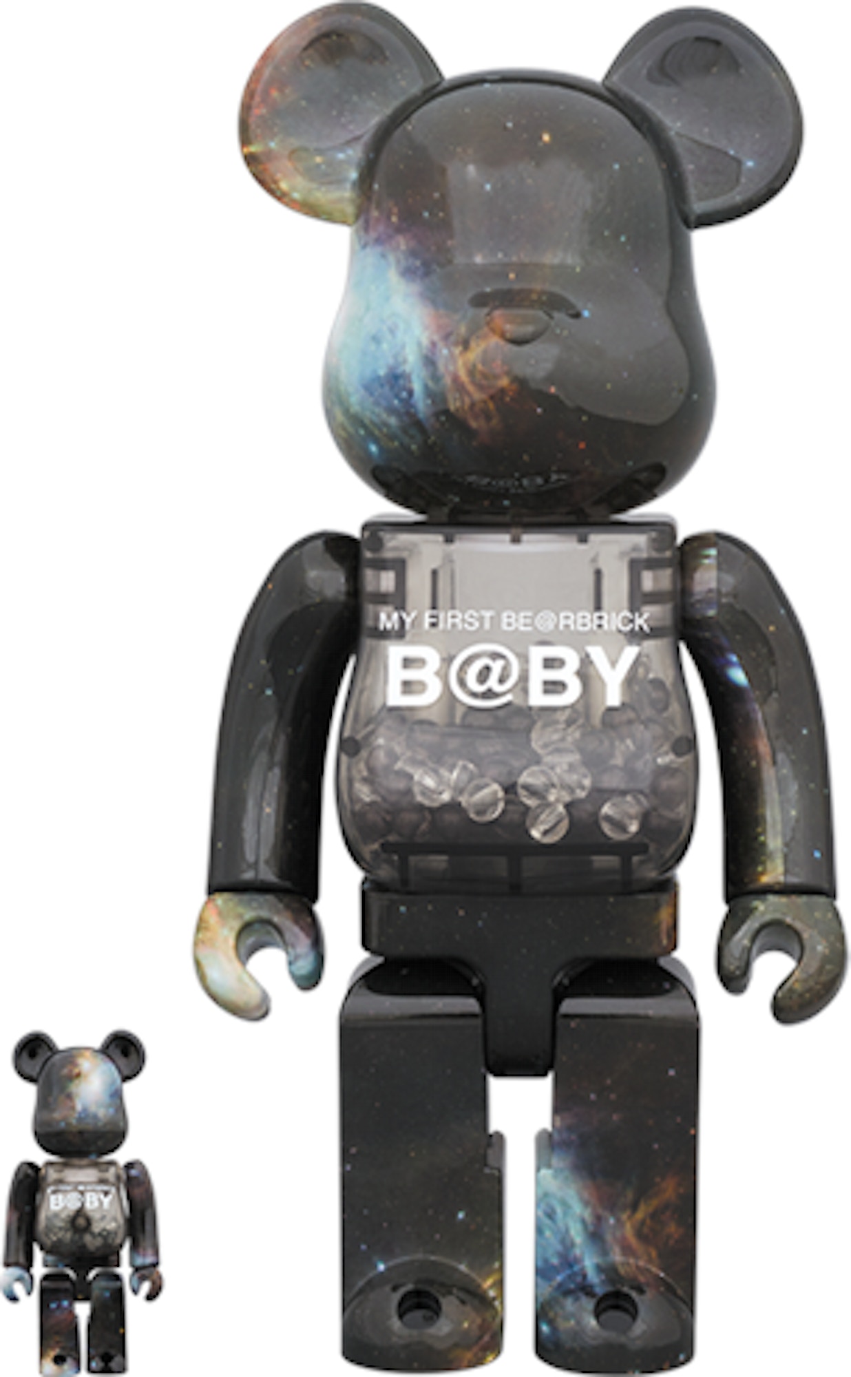 Bearbrick My First Bearbrick Baby Space Version 100% & 400% Black - 2019