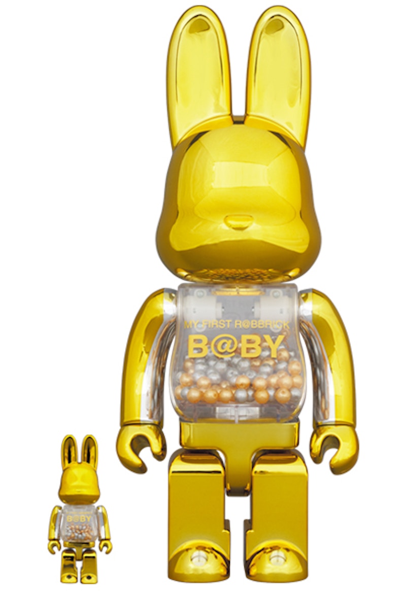 Bearbrick My First Rabbrick Baby 100% & 400% Set Gold