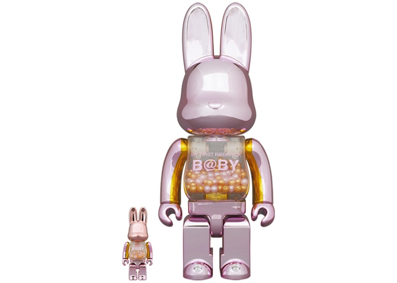 Bearbrick My First Rabbrick Baby 100% & 400% Set Pink Gold - JP