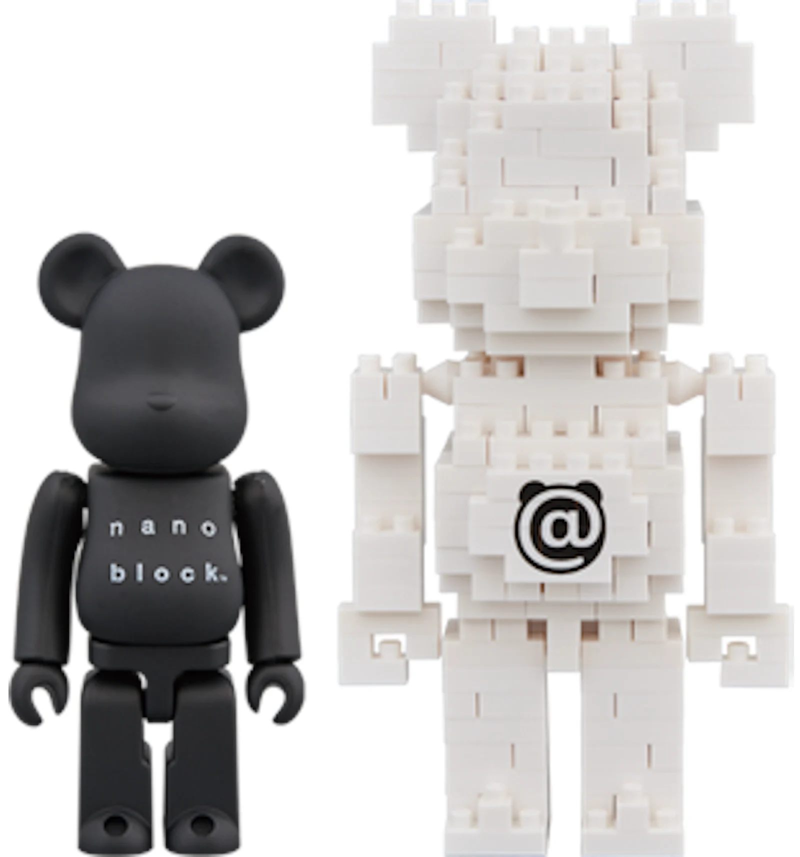 Bearbrick Nanoblock 2 Pack Set B 100 Black White