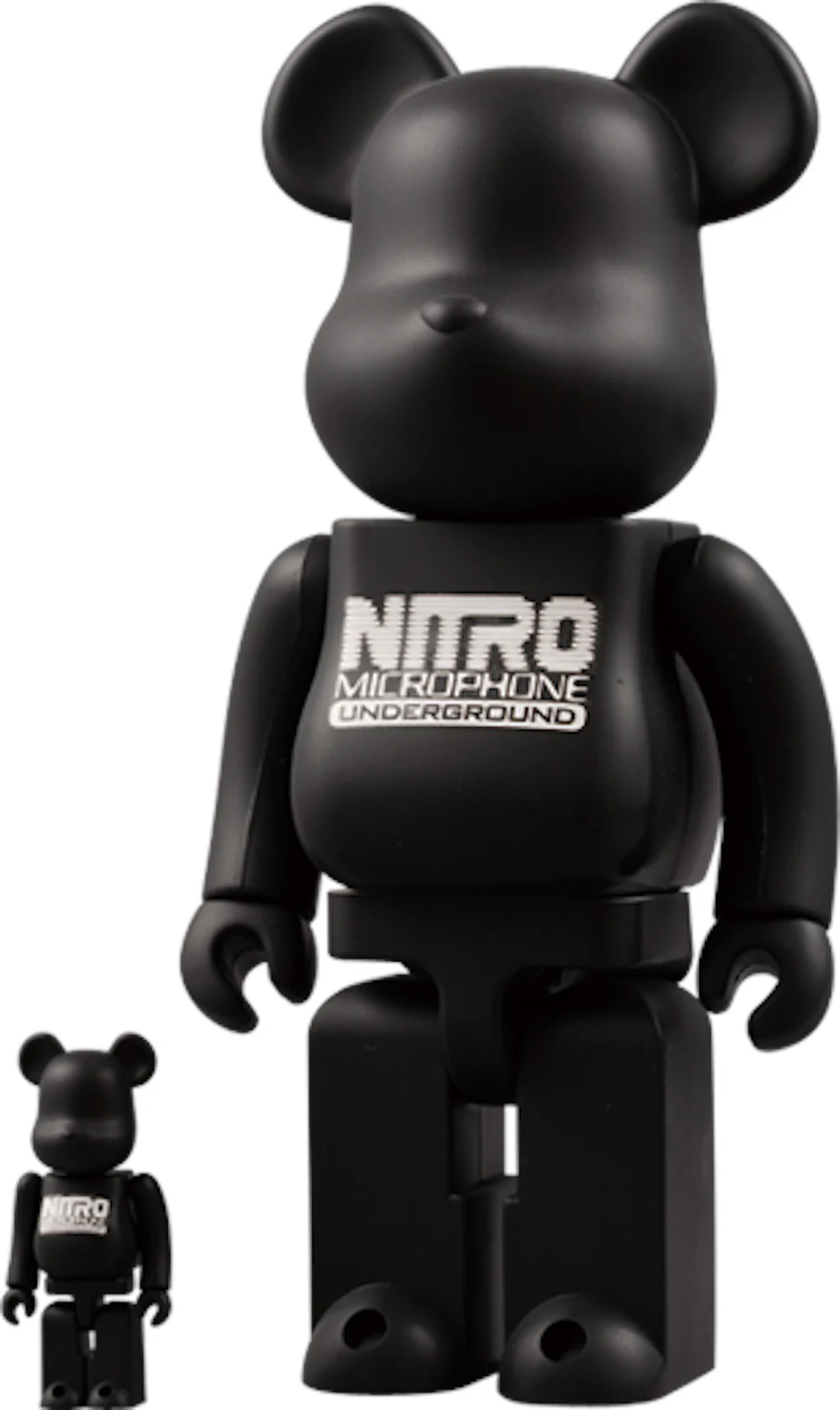 Bearbrick Nitro Microphone Underground 100% & 400% Set Black