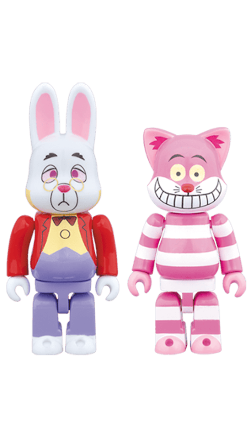 Bearbrick Nyabrick Cheshire Cat & Rabbrick Conejo Blanco 100% Multi
