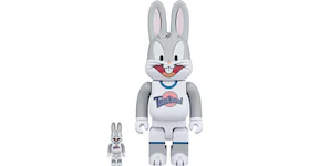 Bearbrick x Space Jam Rabbrick Bugs Bunny 100% & 400% Set Grey