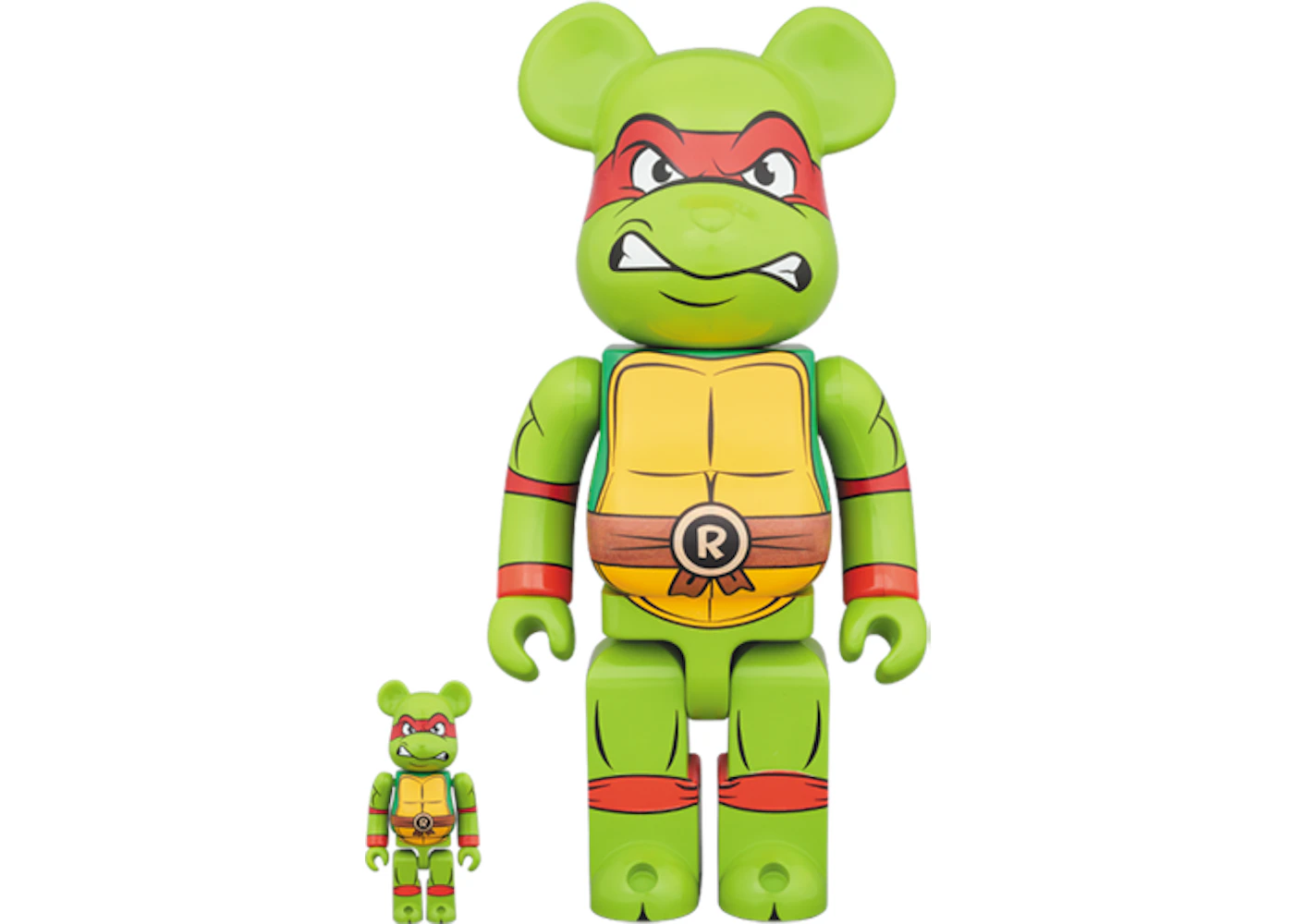 Bearbrick Raphael 100% & 400% Set Green - US Bearbrick Raphael 100% & 400% Set Green - US