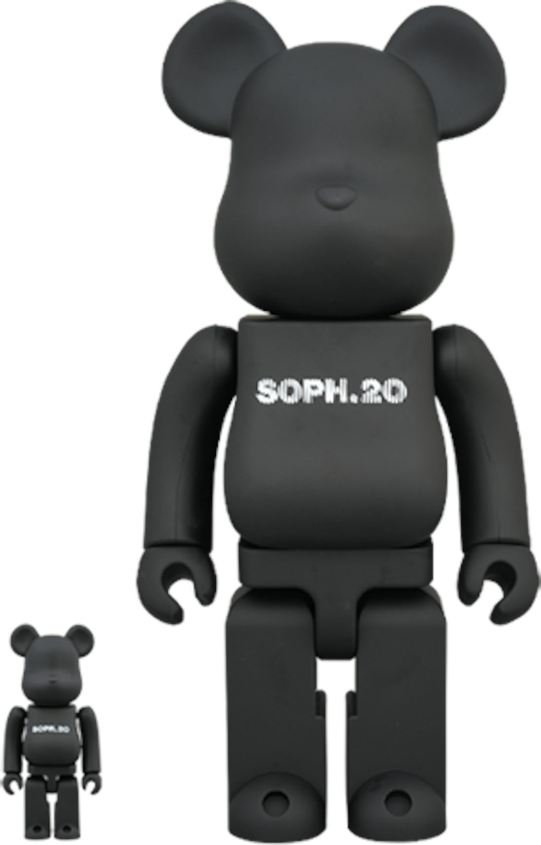 Bearbrick SOPH. 20th Anniversary 100% & 400% Set Black - TW