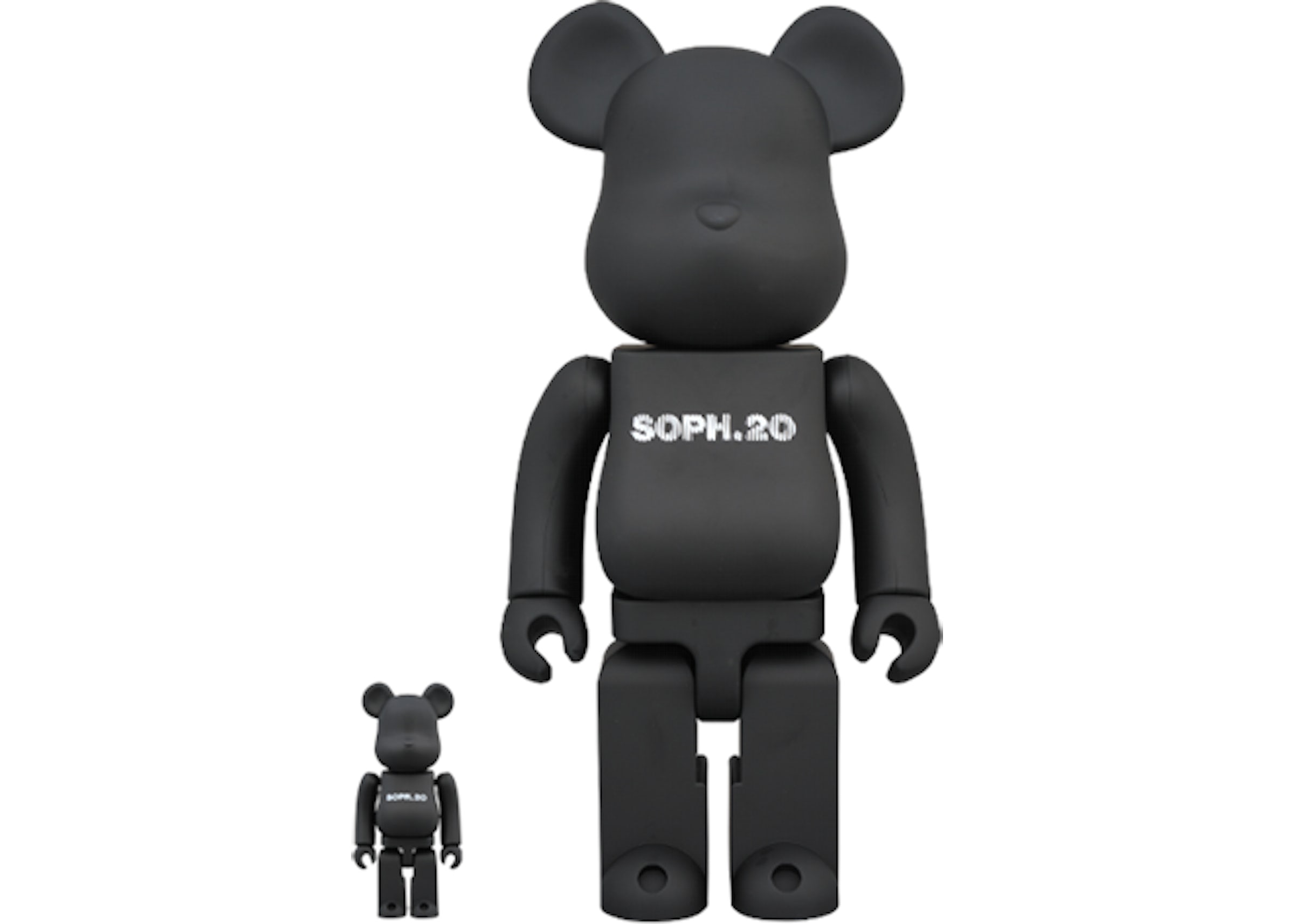 Bearbrick SOPH. 20th Anniversary 100% & 400% Set Black - TW