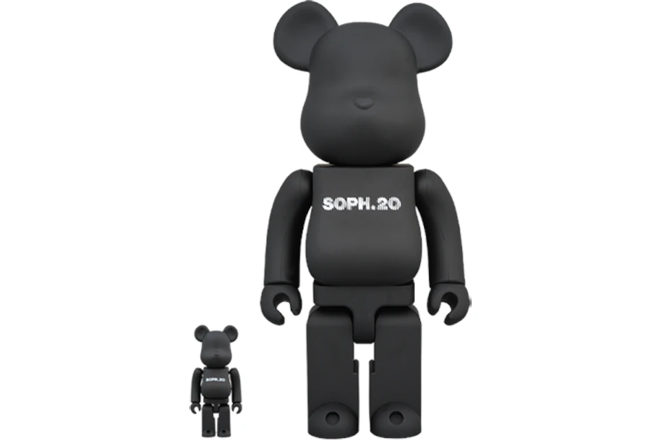 Bearbrick SOPH. 20th Anniversary 100% & 400% Set Black
