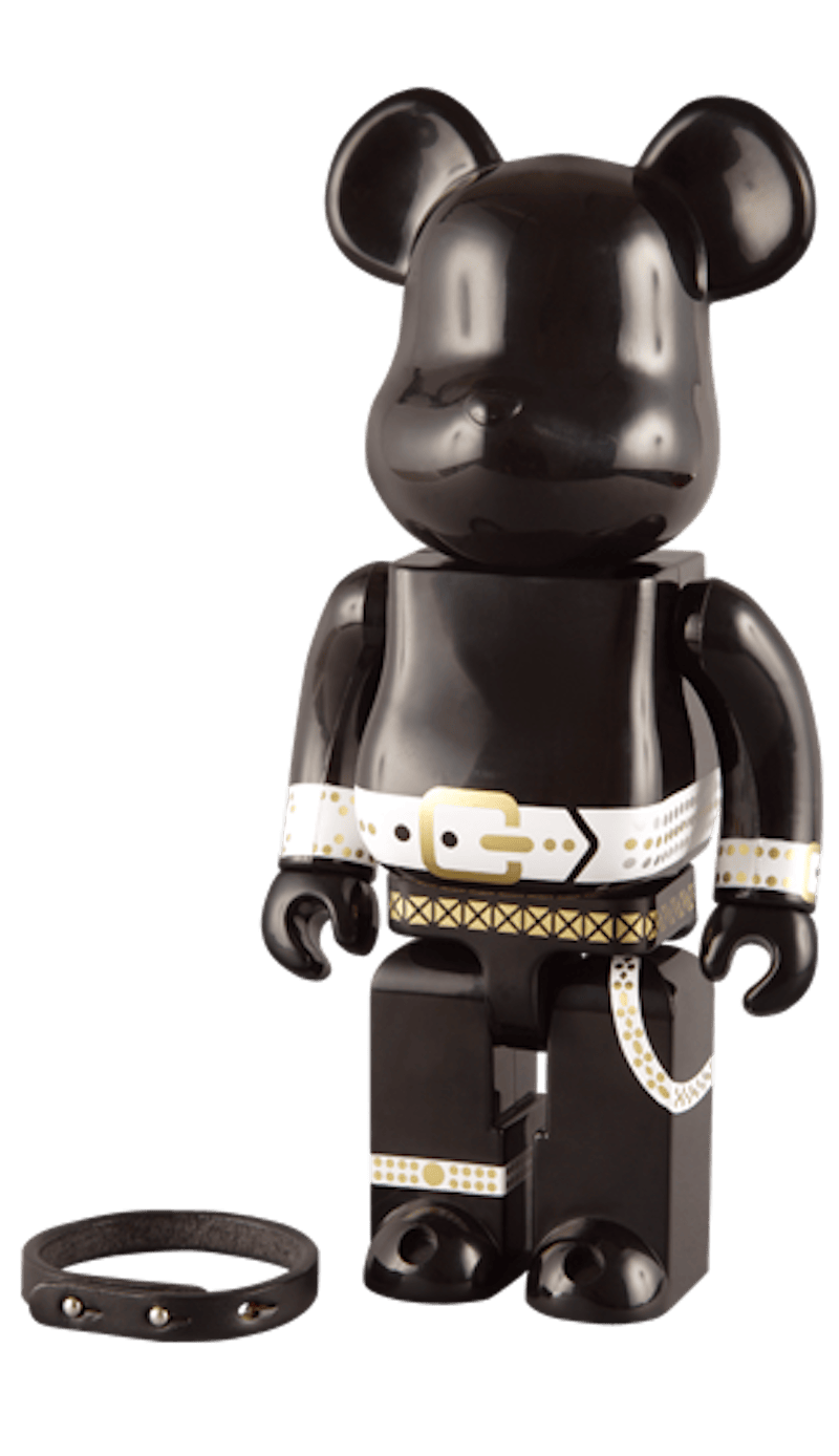 Bearbrick Skull with Skull Bracelet 400% Black - US