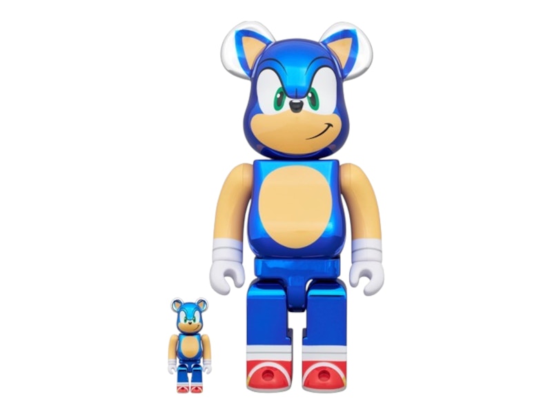 Bearbrick Sonic The Hedgehog 100% & 400% Set Chrome - GB