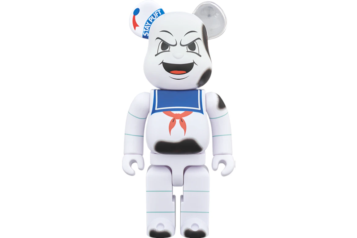 Bearbrick Stay Puft Marshmallow Man Anger Face 400% White