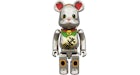 Bearbrick Superalloy Winkoning Cat Silber Plated 2 200%