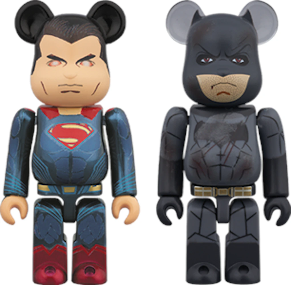 Bearbrick Superman (Heat Vision Ver.) & Batman (Damage Ver.) 100 