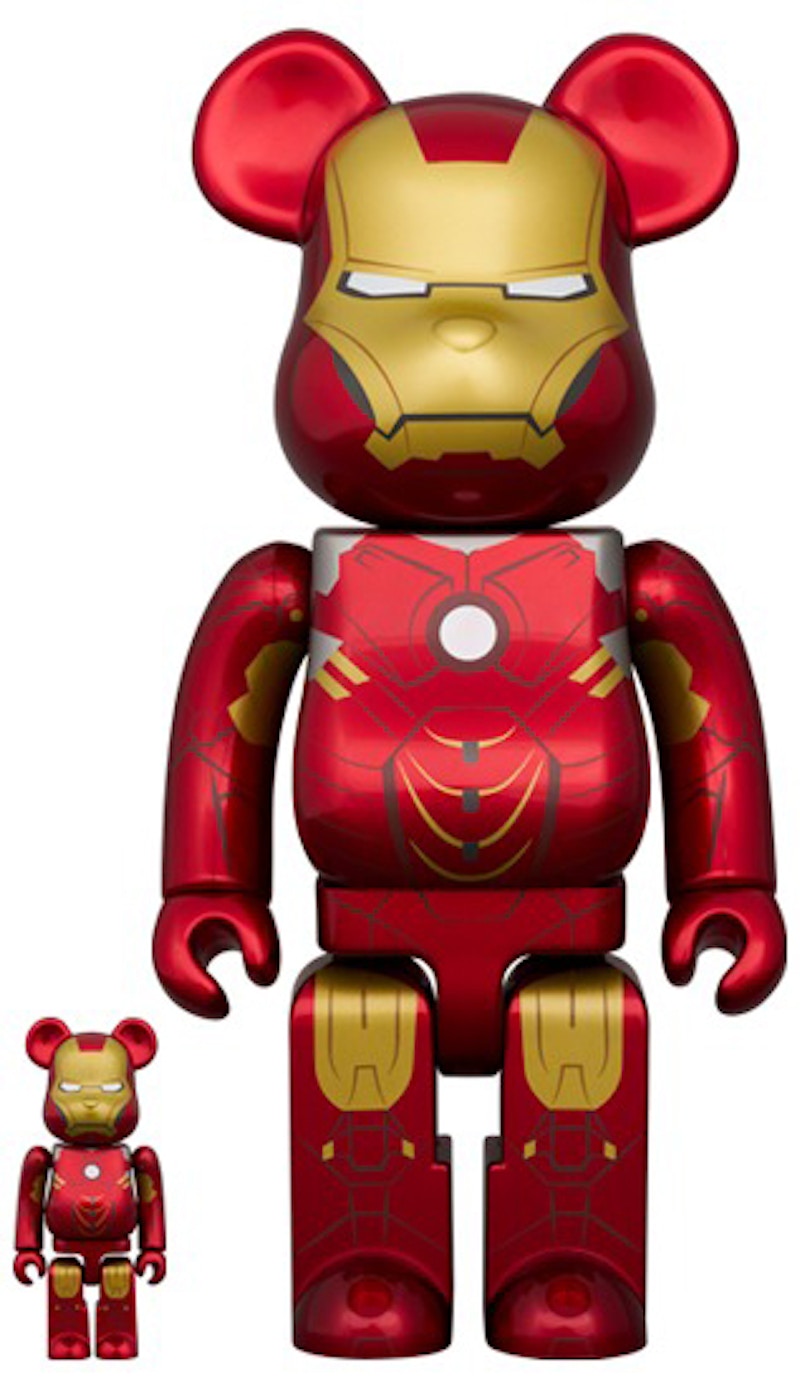 Bearbrick The Infinity Saga Iron Man Mark IV 100% & 400% Set - US