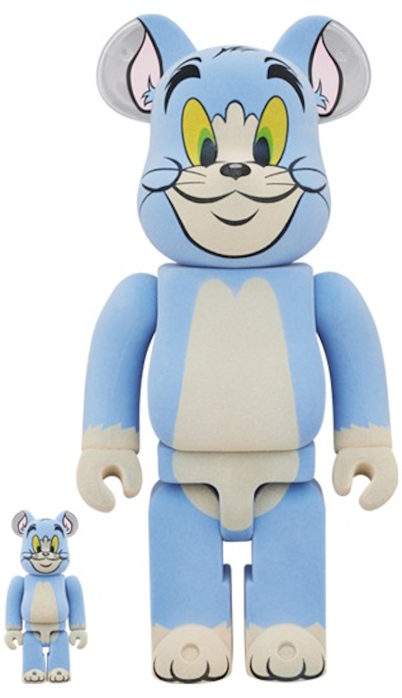 Bearbrick Tom and Jerry: Tom (Flocked Version) 100% & 400% Set - JP