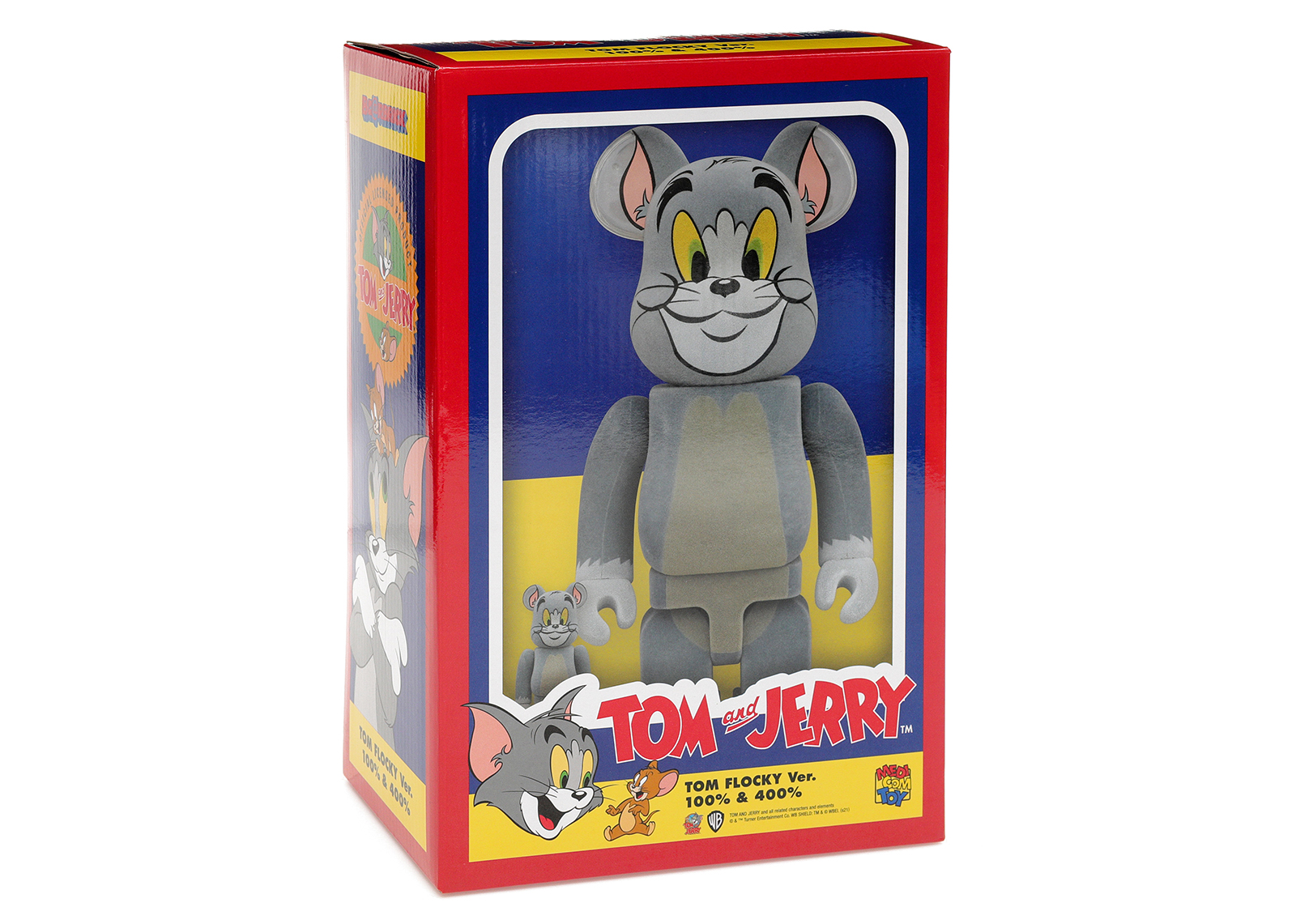 Bearbrick Tom and Jerry: Tom Flocky 100% & 400% Set - GB