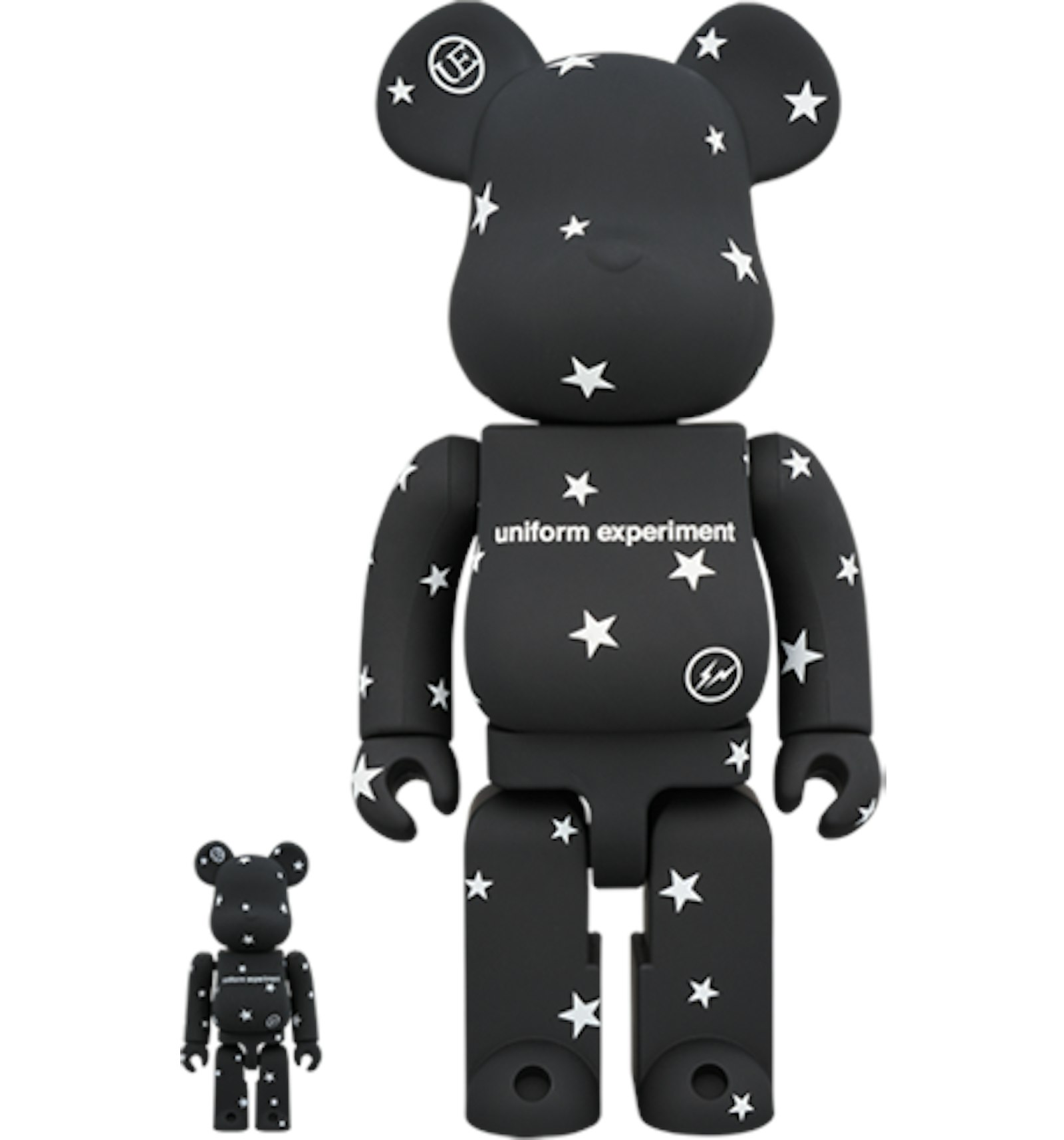 Bearbrick Uniform Experiment 100% & 400% Set Black