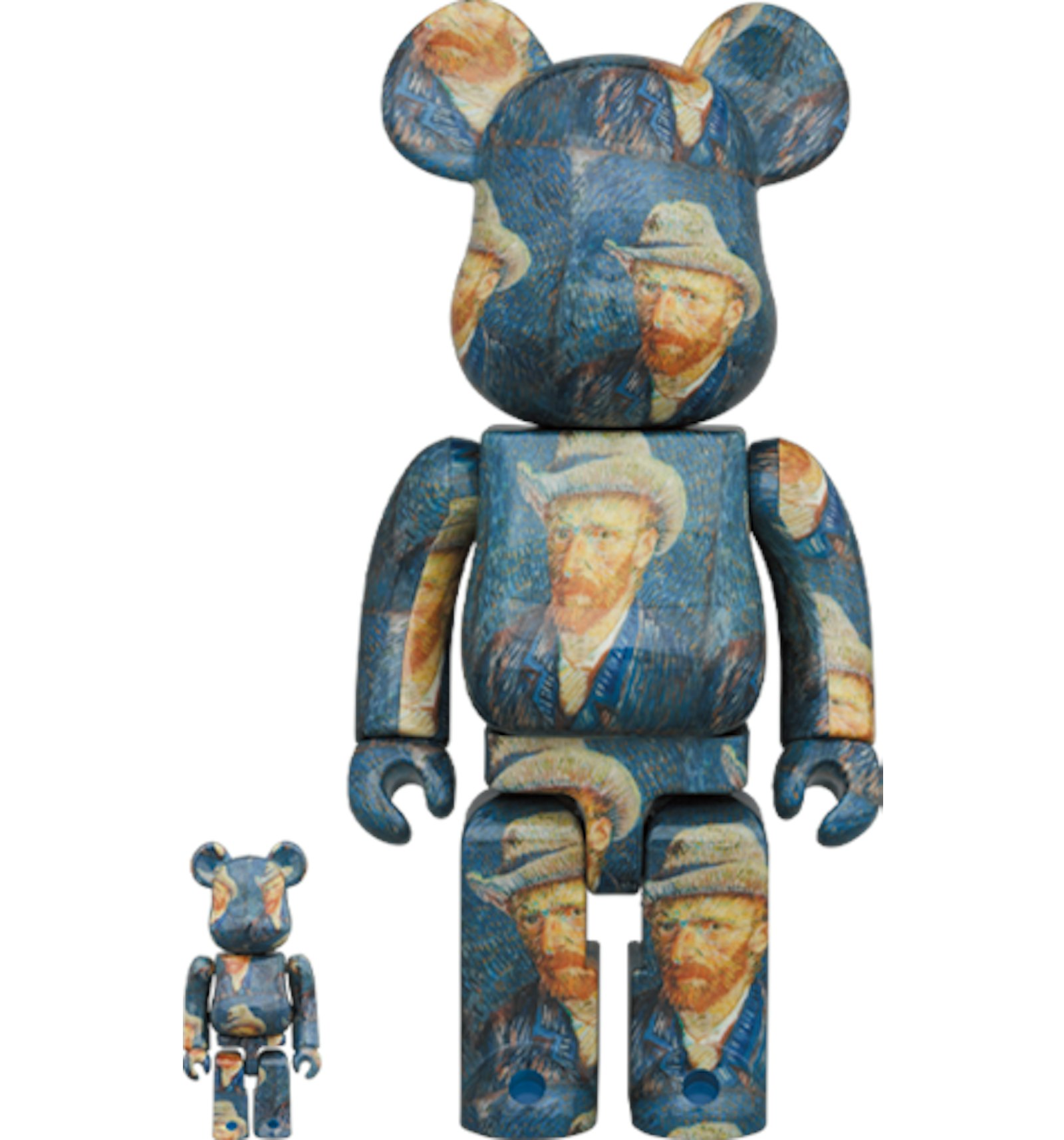 Bearbrick Van Gogh Museum Self Portrait 100% & 400% Set
