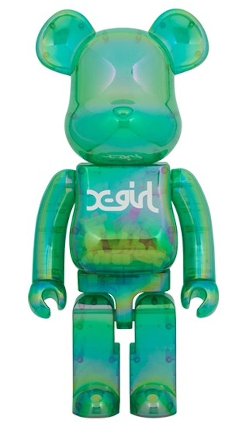 即日発送】 BE@RBRICK X-girl CLEAR GREEN 1000%納品書付き その他 