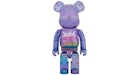 Bearbrick X-girl 1000% Clear Purple